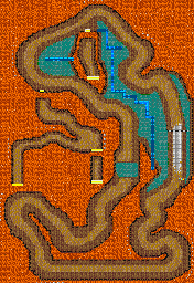 Thumbnail for a map of Amuse Area 7: Crimson River for the GBA game Gadget Racers.