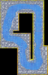 Thumbnail for a map of Aqua Area 2: Aqua Cave for the GBA game Gadget Racers.