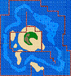 Thumbnail for a map of Aqua Area 3: Aquapolis for the GBA game Gadget Racers.