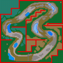 Thumbnail for a map of Battle Area 2: Safari Backstreet for the GBA game Gadget Racers.