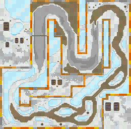 Thumbnail for a map of Battle Area 5: White Snake for the GBA game Gadget Racers.
