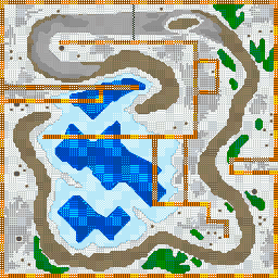 Thumbnail for a map of Battle Area 7: Blizzard Lake for the GBA game Gadget Racers.