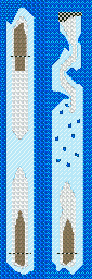Thumbnail for a map of Battle Area 9: Event Snow for the GBA game Gadget Racers.