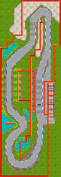 Thumbnail for a map of Circuit Area 4: Long Circuit for the GBA game Gadget Racers.