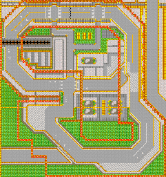 Thumbnail for a map of Circuit Area 5: Race City 2 for the GBA game Gadget Racers.