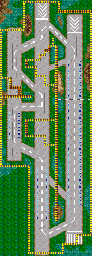 Thumbnail for a map of Circuit Area 7: Big Airport for the GBA game Gadget Racers.