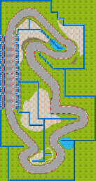 Thumbnail for a map of Circuit Area 8: Mid Circuit for the GBA game Gadget Racers.