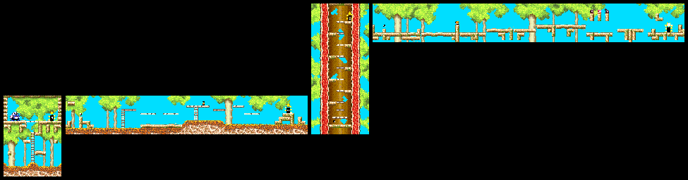 Thumbnail for a map of Level 1: Vegetable Valley Stage 4 for the GBA game Kirby: Nightmare In Dream Land.