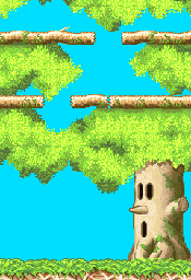 Thumbnail for a map of Level 1: Vegetable Valley Wispy Woods for the GBA game Kirby: Nightmare In Dream Land.