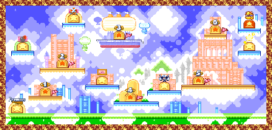 Thumbnail for a map of Level 4: Grape Garden for the GBA game Kirby: Nightmare In Dream Land.