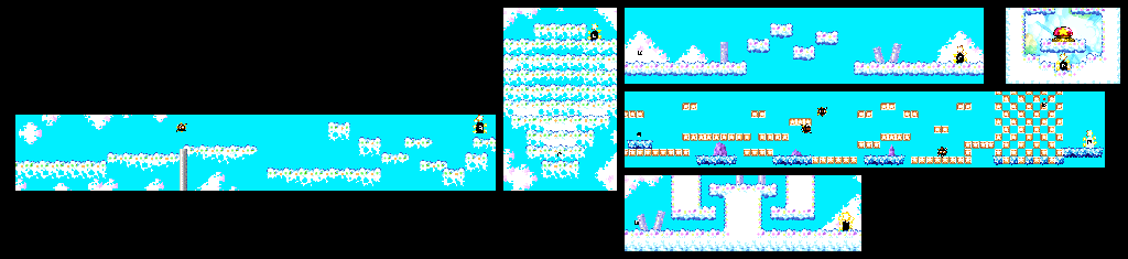 Thumbnail for a map of Level 4: Grape Garden Stage 1 for the GBA game Kirby: Nightmare In Dream Land.