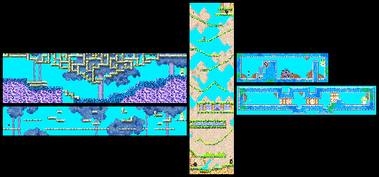 Thumbnail for a map of Level 4: Grape Garden Stage 4 for the GBA game Kirby: Nightmare In Dream Land.