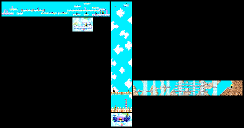 Thumbnail for a map of Level 5: Yogurt Yard Stage 1 for the GBA game Kirby: Nightmare In Dream Land.