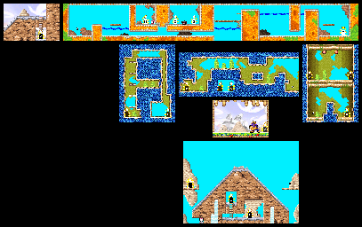 Thumbnail for a map of Level 5: Yogurt Yard Stage 2 for the GBA game Kirby: Nightmare In Dream Land.