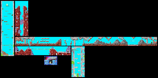 Thumbnail for a map of Level 5: Yogurt Yard Stage 3 for the GBA game Kirby: Nightmare In Dream Land.