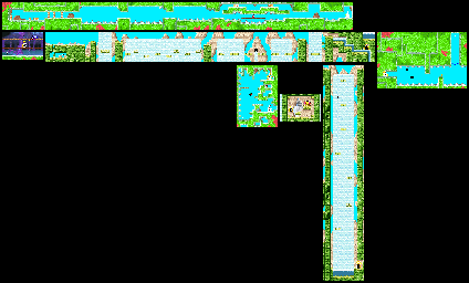 Thumbnail for a map of Level 5: Yogurt Yard Stage 4 for the GBA game Kirby: Nightmare In Dream Land.