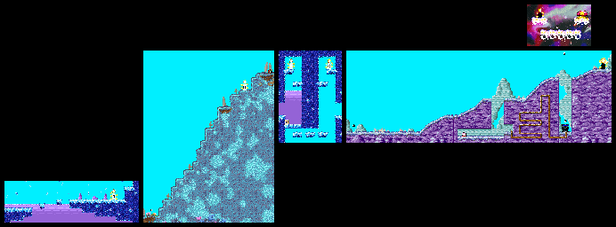 Thumbnail for a map of Level 6: Orange Ocean Stage 5 for the GBA game Kirby: Nightmare In Dream Land.