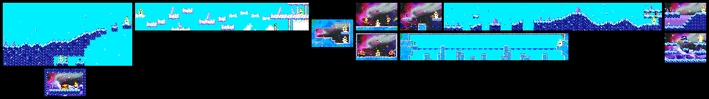 Thumbnail for a map of Level 6: Orange Ocean Stage 6 for the GBA game Kirby: Nightmare In Dream Land.
