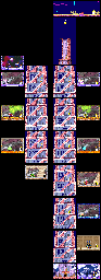 Thumbnail for a map of Level 7: Rainbow Resort Stage 2 for the GBA game Kirby: Nightmare In Dream Land.