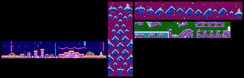 Thumbnail for a map of Level 7: Rainbow Resort Stage 3 for the GBA game Kirby: Nightmare In Dream Land.