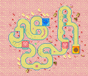 Thumbnail for a map of Cake Land 2 for the GBA game Kuru Kuru Kururin.