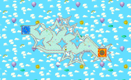 Thumbnail for a map of Cloud Land 1 for the GBA game Kuru Kuru Kururin.