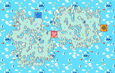 Thumbnail for a map of Cloud Land 3 for the GBA game Kuru Kuru Kururin.