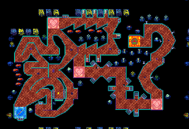 Thumbnail for a map of Ghost Castle 1 for the GBA game Kuru Kuru Kururin.