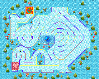 Thumbnail for a map of Ice Land 3 for the GBA game Kuru Kuru Kururin.