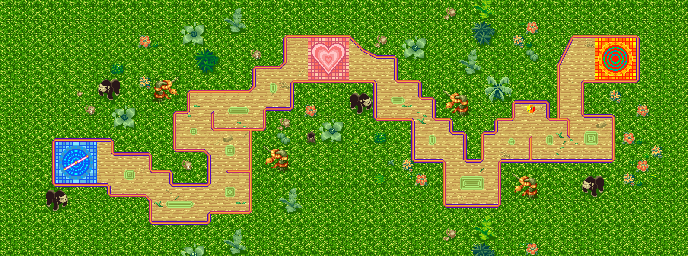 Thumbnail for a map of Jungle 2 for the GBA game Kuru Kuru Kururin.