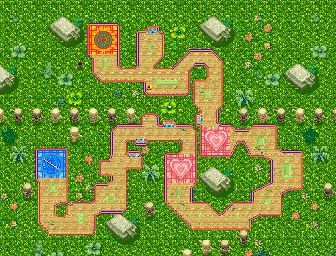 Thumbnail for a map of Jungle 3 for the GBA game Kuru Kuru Kururin.