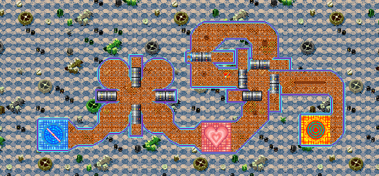Thumbnail for a map of Machine Land 1 for the GBA game Kuru Kuru Kururin.