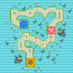 Thumbnail for a map of Ocean 2 for the GBA game Kuru Kuru Kururin.