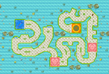 Thumbnail for a map of Ocean 3 for the GBA game Kuru Kuru Kururin.