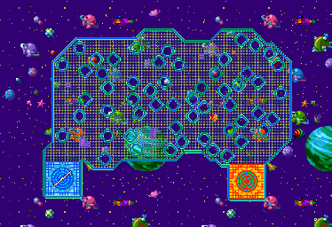 Thumbnail for a map of Star Land 1 for the GBA game Kuru Kuru Kururin.