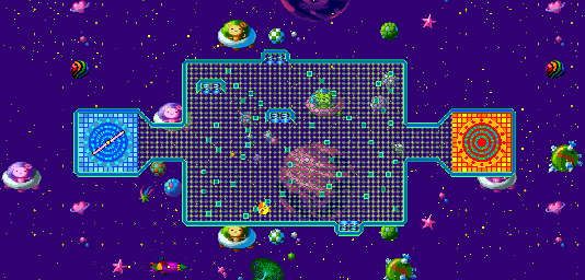 Thumbnail for a map of Star Land 2 for the GBA game Kuru Kuru Kururin.