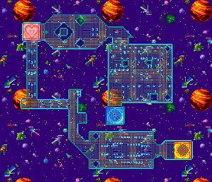 Thumbnail for a map of Star Land 3 for the GBA game Kuru Kuru Kururin.