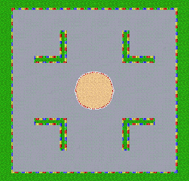 Thumbnail for a map of Battle Mode Battle Course 3 for the GBA game Mario Kart: Super Circuit.