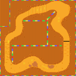 Thumbnail for a map of Extra Flower Cup Choco Island 1 for the GBA game Mario Kart: Super Circuit.
