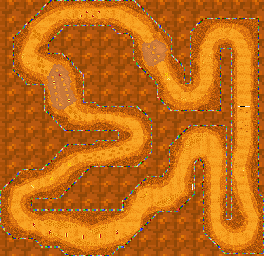 Thumbnail for a map of Lightning Cup Sunset Wilds (Animated) for the GBA game Mario Kart: Super Circuit.