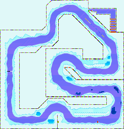 Thumbnail for a map of Star Cup Snow Land for the GBA game Mario Kart: Super Circuit.