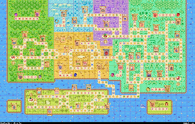 Thumbnail for a map of Shroom City for the GBA game Mario Party Advance.