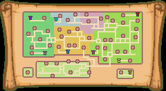 Thumbnail for a map of Shroom City (In-Game Map) for the GBA game Mario Party Advance.