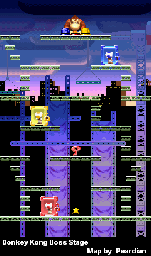 Thumbnail for a map of Donkey Kong for the GBA game Mario Vs. Donkey Kong.