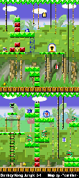Thumbnail for a map of Donkey Kong Jungle 2-1 for the GBA game Mario Vs. Donkey Kong.