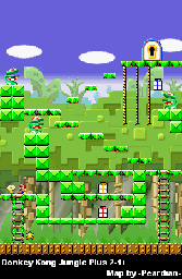 Thumbnail for a map of Donkey Kong Jungle Plus 2-1+ for the GBA game Mario Vs. Donkey Kong.