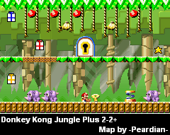 Thumbnail for a map of Donkey Kong Jungle Plus 2-2+ for the GBA game Mario Vs. Donkey Kong.