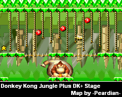 Thumbnail for a map of Donkey Kong Jungle Plus DK+ for the GBA game Mario Vs. Donkey Kong.