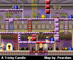 Thumbnail for a map of e-Reader A Tricky Candle for the GBA game Mario Vs. Donkey Kong.