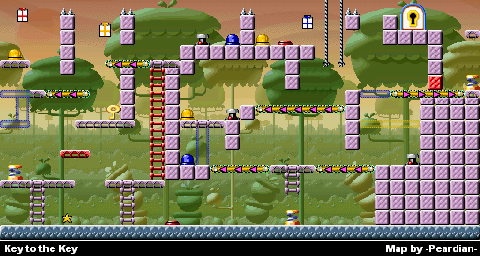 Thumbnail for a map of e-Reader Key To The Key for the GBA game Mario Vs. Donkey Kong.